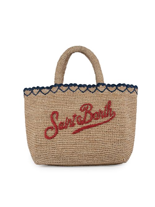 Borsa Raffia Beach Heart Border Mc2 Saint Barth | RAFFIA BEACH MID0168H HEART BORDER 1041 EMB